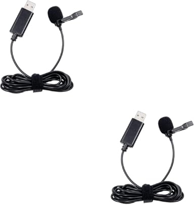 Micrófono de solapa USB Lavalier para unidades principales de coche, PC, smartphones, micrófono externo, reproductor de coche, micrófonos de clip