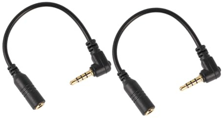 Homoyoyo 2 Piezas Adaptador de Micrófono TRS Trrs Cable Convertidor para Tabletas y Teléfonos Móviles con Carcasa Compatible y Reducción de Ruido