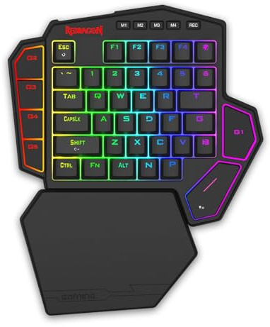 Redragon K585 HE - Teclado mecánico para juegos de disparo rápido, 8K con cable con una sola mano con interruptor magnético sedoso UltraMag 100% POM de última generación, diseño de estructura flotante