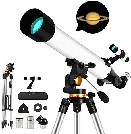 YSJNGF Astronomisches Kinder 700/70 mm tragbarer Refraktor Super klares Teleskop mit einstellbarem Stativ Tragetasche für Astronomie -Anfänger Guter Partner, um Landschaft und Planet zu sehen