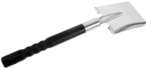 OSALADI Pelle à Charbon en Acier Inoxydable Renforcé – Pelle à Cendres Multifonction pour Cheminée Barbecue et Jardinage – Manche Ergonomique – Outil de Nettoyage pour Poêle et Foyer