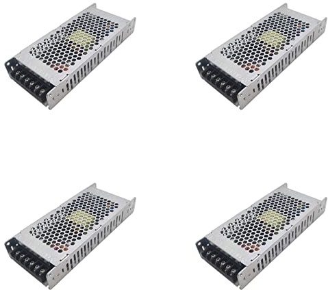 Deechate 4 fuentes de alimentación de conmutación ultrafinas de 5 V, 40 A, 200 W, pantalla LED