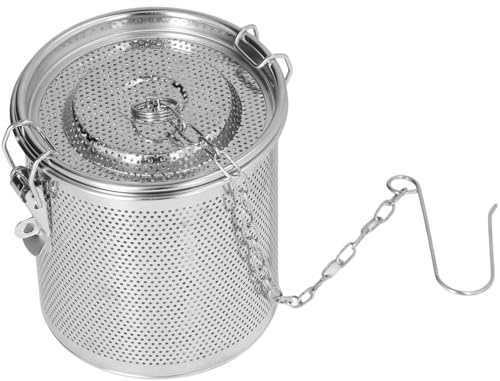 Gewürzsieb Aus Edelstahl, Gewürzei mit Tragekette und Haken, Teesieb für Losen Tee, Gewürzsieb zum Mitkochen, Küchen Kochzubehör für Tee, Gewürzen Würzmitteln Kräutern