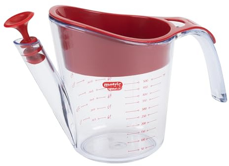 GoodCook Everyday Fettabscheider zum Kochen, 2 Tassen Hitzebeständiger Separator mit Ausgießer, Bodenabgabe Fettabscheider für BBQ und Soße, Sieb und Silikonstopfen für saubere Verwendung