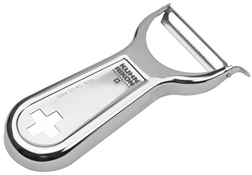 KUHN RIKON, Edelstahl, Silber Sparschäler Swiss Metallic Piranha Kreuz