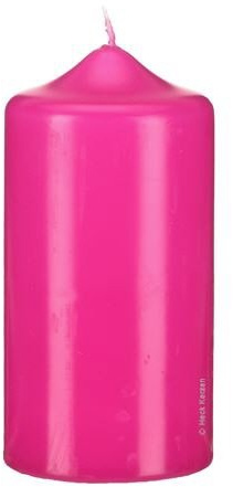 Stumpenkerzen Spitzkopf 12er Pack Fuchsia Pink 120 x 60 mm, Kerzen in RAL Qualität Made in Germany, Kerzen für Weihnachten, Festtagskerzen
