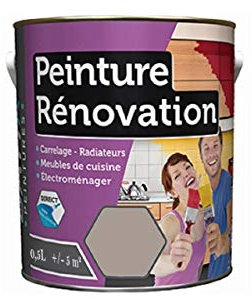 Peinture Rénovation Latta da 0,5 l di Vernice, Speciale Rinnovamento Piastrelle per Cucina, Termosifoni, Elettrodomestici, colore: Talpa