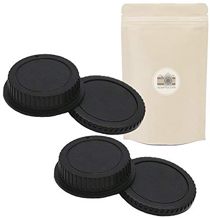 X2 EOS BO Cache Bouchon BOITIER + Arrière pour Objectif Monture Canon EOS EF EF-S Compatible Tous DSLR Canon - ADAPTOUT Marque FRANÇAISE