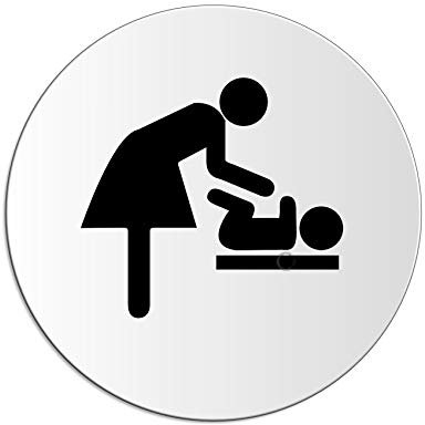 Targhetta per porte in alluminio colorato | Resistente ai raggi UV e ai solventi | Fasciatoio | Ø 100 mm