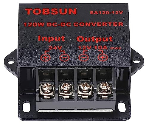 DC 24V to 12V 10A Step Down Converter, 120W 10A Power Buck Voltage Regulator Reducer, Compact Transformer Module for Car, Truck, RV Electronics - 24V to 12V 10A Converters