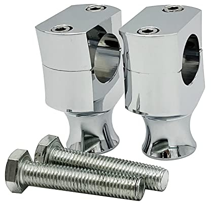Universal Motorcycle 1 Inch 25mm Handlebar Risers Bar Mount Clamp for Harley Honda Kawasaki Suzuki Yamaha Chrome