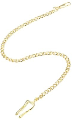 WRITWAA Goldene Taschenkette Goldene Hosenkette Silber Überzogene Uhr Kette Silberplattierte Uhrenkette Autozubehör Uhrenzubehör Autoschlüsselzubehör Westenkette Uhrkette Spielereien Wagen