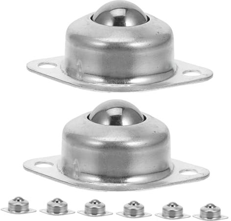 Gatuida 8pièces Roulettes à Billes Métalliques Montées Flasque Universels à Rotation Pour Meubles Et Équipements De Table