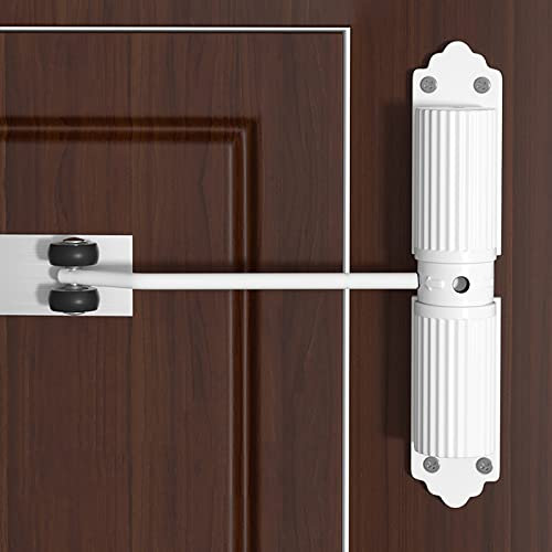 Heavy Duty Gate Closer - Automatic Hydraulic Door Closure for Interior Exterior Doors - Safety Spring Loaded Fire Rated Closer with Adjusting Rod and Screws