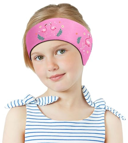MoKo Fascia da nuoto per bambini, graziosa fascia per orecchie per bambini, tiene fuori l'acqua, impermeabile, fascia di protezione per le orecchie per fare il bagno e nuotare, fascia per le orecchie