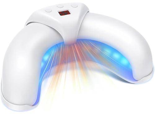 Nail Laser Fungus Device for Multiple Toenails & Fingernails with 405 nm Infrared Light + 365nm Blue Light,Nail Repair Solution for Damaged and Discolored Nails, Suitable for Home Use (White)