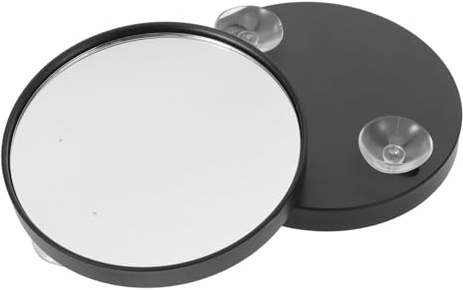 DEARMAMY 2 Piezas Espejo Maquillaje Pequeño Redondo Unidades con Ventosa Aumento para Baño y Ducha Compacto Portátil para Accesorios de Mujer
