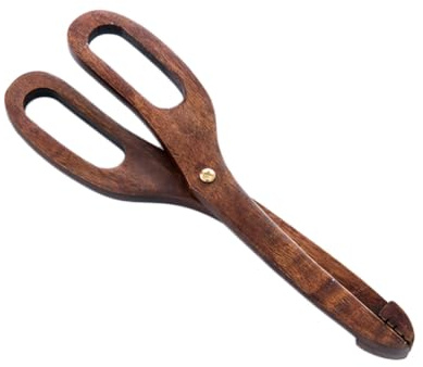 Warmhm Pinze da Cucina in Legno Forbice Resistenti e Leggere per Servire Pane Dolci e Buffet Casa Feste e Ristoranti Impugnatura Sicura Anti-scottatura
