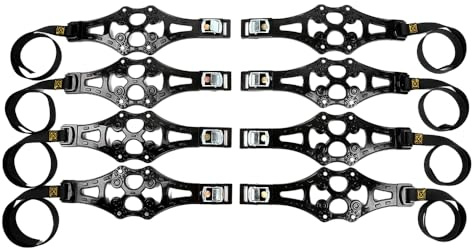 Riloer Lot de 8 chaînes antidérapantes universelles pour pneus de 165 à 275 mm de largeur