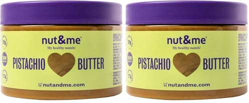 Purée de pistaches 250 g nut&me | 100% pistache grillées | Sans conservateur ni additif | Sans gluten | Sans sucre | Riche en protéines | Keto | Vegan (Lot de 2)