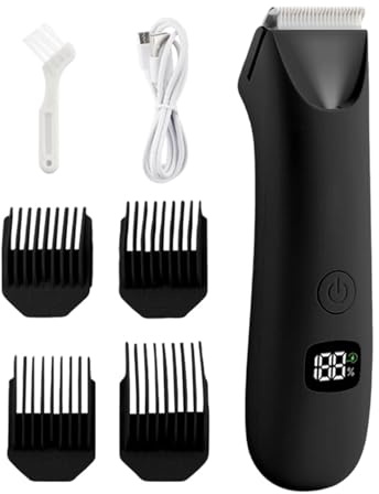 Body Shaver - Elektrisk Body Trimmer Med Digital Display | Intim Rakhyvel För Könshår, Rygg, Armhålor, Bröst, Kroppsvård, Exakt Herrhyvel, Och Reseanvändning,