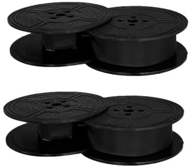 2-pack färgband skrivmaskin svart dubbel spole ersättningsband för mekanisk skrivmaskin kompatibel med DIN 2103 standard nylontyg typwriter Ribbon High Density bläck för tydlig utskrift