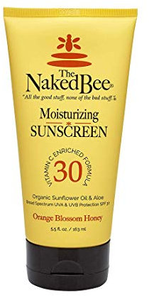 The Naked Bee Vitamin C Face & Body Sunscreen Protection (5.5 Oz) - Suncreen Moisturizing Vitamin C Cream - Sunblock - Sunflower Oil & Aloe with Spf 30