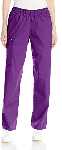 WonderWink Pull-on Cargo Pant Pantaloni Medici Scrubs, Melanzana, XL Donna