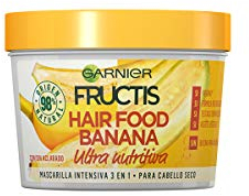 Garnier Fructis Hair Food Acondicionador Nutritivo de Banana para Pelo Seco - Pack de 3 x 350 ml