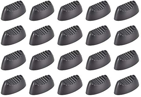 sourcing map 20 Stk. Mischpult Schieberegler Knöpfe Ersatz für Potentiometer Schwarz 24mmx12mmx11mm