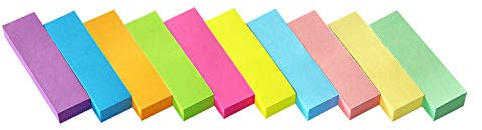 30 Pads 0.5x1.8 Sticky Notes Flags Tabs Page Markers 10 Bright Color Sticky Index Tabs Page Flags 80 Sheet/Pad