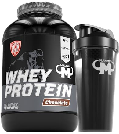 3kg Mammut Whey Protein Eiweißshake - Set inkl. (Schoko + Protein Shaker)