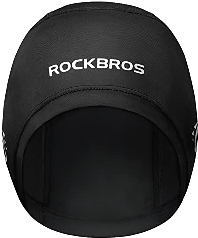 ROCKBROS Cooling Skull Cap Helmet Liner for Men Motorcycle Skull Caps Summer Beanie Black