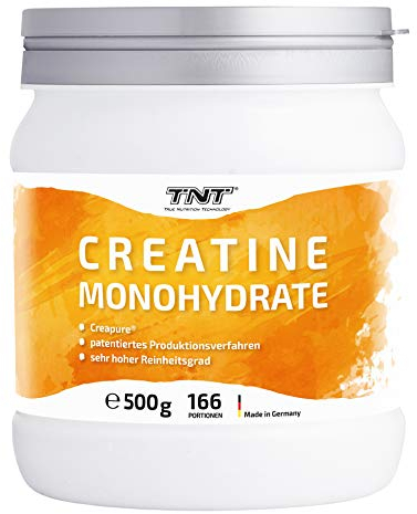TNT Creatin Monohydrat (500g) • Reines Creapure ® • Veganes Kreatin Pulver • Creatine Monohydrate ohne Zusätze