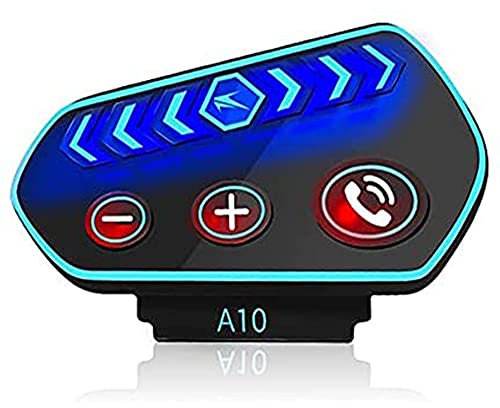 Baceyong 2600mAh Bluetooth 5.0 motorcykelhjälm, vattentätt trådlöst headset med 20m överföringsområde, trippel brusreducering, röstassistent och nattljus