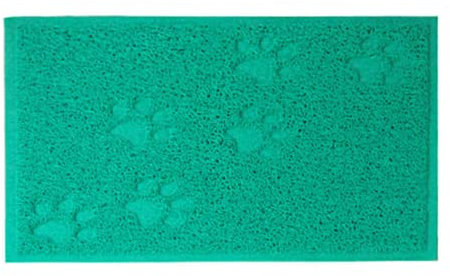 HULA Haustier-Fütterungsmatte, Hundematte Futternapfmatte Wasserdichte Rutschfeste PVC-Matte für Tiernahrung 30 cm x 40 cm (Türkis)