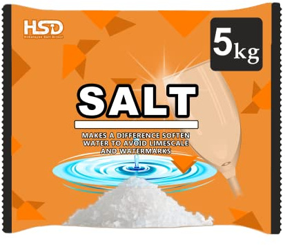 4 pack of 5kg Dishwasher Salt for Dishwashers and Water Softeners, Restoring Salt Cleaner