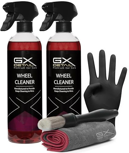 GxDetail Limpia Llantas para Coche 1 Litro – Eliminador de Suciedad, Grasa y Ferodo – Fórmula Potente y Segura para Todo Tipo de Llantas – Brillo Profesional y Fácil Aplicación...