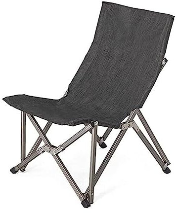 PIPONS Klappbarer Campingstuhl Outdoor-Campingstuhl, Aluminiumlegierung, Tragbar, Faltbar, Lässig, Lounge, Leicht, Strandstuhl Reisestuhl Faltstuhl Anglerstuhl (Color : Black, Size : 52 * 52 * 72cm)