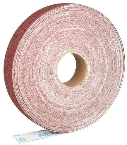 Shineboc-Schleifpapierrolle 2,5 cm x 25m, Aluminiumoxid-Schleifpapier der Körnung 120, geeignet zum Schleifen, Holz, Möbelbearbeitung, Edelstahl und Karosseriebearbeitung