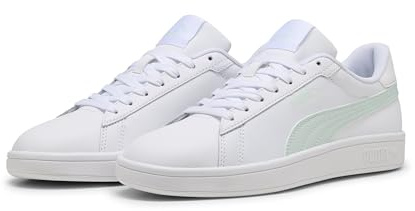 PUMA Puma Smash 3.0 L unisex - vuxen Sneaker, Puma vit fredlig blå, 43 EU