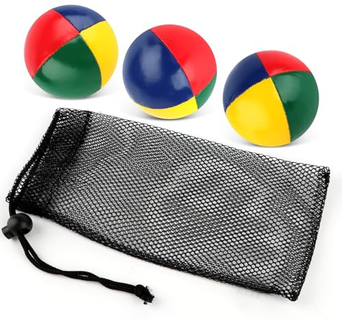 LWMTT 3 Palline Giocoleria 63mm Palline da Giocoliere Facili da Afferrare con Rivestimento Impermeabile per i Bambini, Principianti e Professionisti