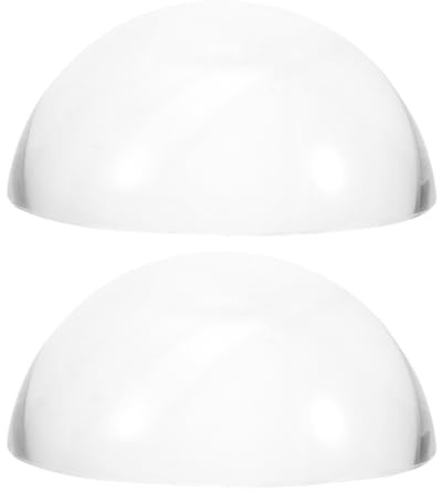 VILLFUL Glass Paperweight Hemisphere 2 Pack Clear Glass Hemisphere Domes for Calligraphy Sewing Quilting Desk Display Tailor Paper Weight Tools