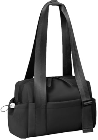 Sports Duffelväska, Fitness Tote Bag, Weekend Getaway Bag, Womens Travel Bag, Easy Carry Gym, Functional Gym Tote, Stylish Sports Bag for Gym Shopping Outdoor Activities, Svart, riferimento alla