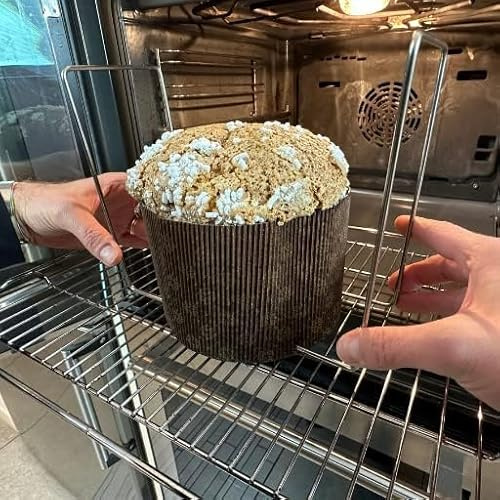 TINO'S L AMICO DEL PIROTTINO 4 Spilloni per Pantettoni e Colombe Autoportanti + 5 Pirottini per Panettone da 1 kg - Strumenti Professionali per Lievitati Artigianali e Dolci Fatti in Casa