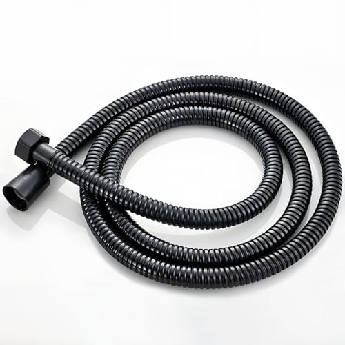 Duschschlauch Schwarz 1,5M,Premium Edelstahl Flexibler Brauseschlauch, Verdrehschutz Flexibel Universal Duschschlauch, Universal G1/2 Anschluss, Universelle Verbindung an alle Duschköpfe