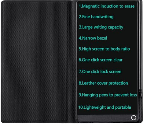 Czemo LCD schreibtafel Erwachsene 6.5 Zoll mit Schutzhülle, Wiederverwendbar LCD-schreibtafeln, Digitales Schreibtablett Zaubertafel für Büro, Klassenzimmer, Memo, Notizen, Einfarbig