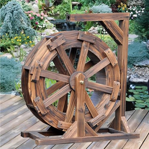 XYLDGPTL Fuente de jardín,Decoración de Fuente de De Madera, Boquilla de Agua para Interior o Exterior(50cm)