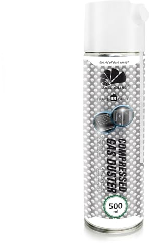 Bürogerätereiniger 1x 500ml AABCOOLING Home&Office Druckluftspray Gas Duster K2, PC Reiniger, Büro Gerätereiniger, Büromaterial, Luft-druck Compressed Air, den Schreibtisch von Staub befreien