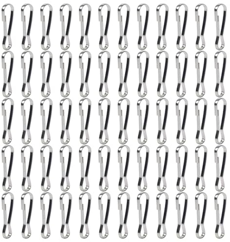 100pk Stainless Steel Lanyard Snap Hooks, 28mm Spring Clips | 100 stainless steel J-swivel snap hooks, 28mm spring clips for lanyards, keychains and ID card holders.